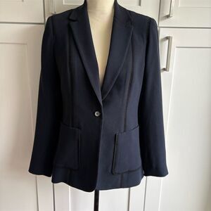 Carlisle New York Women's Navy Blazer Jacket Size 6 Tailored Fit